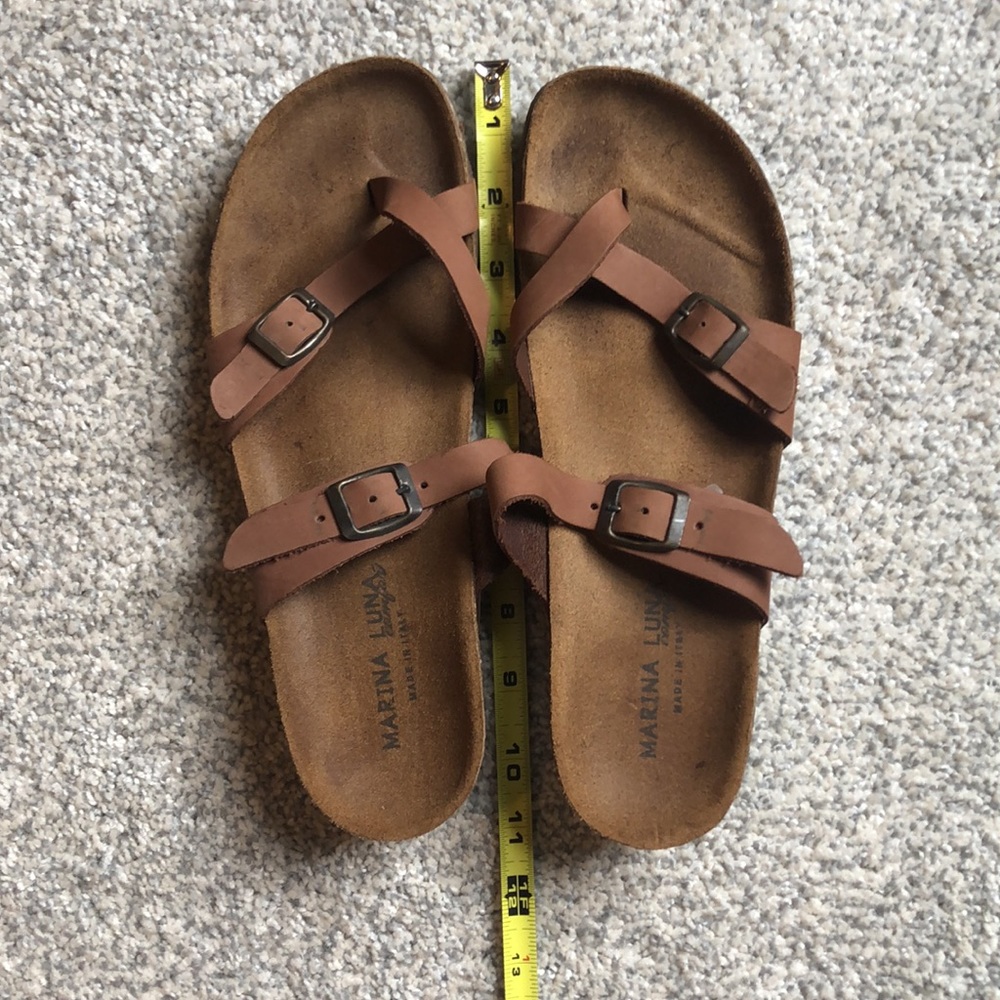 Italian leather contoured sandals. Womens 10, EU 41. - Picture 8 of 8